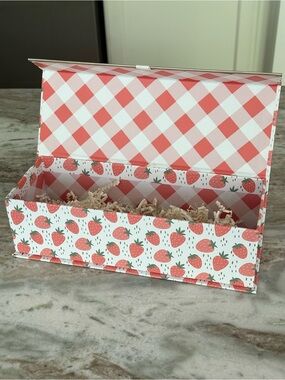 Strawberry Print Decorative Storage Box / Gift Box